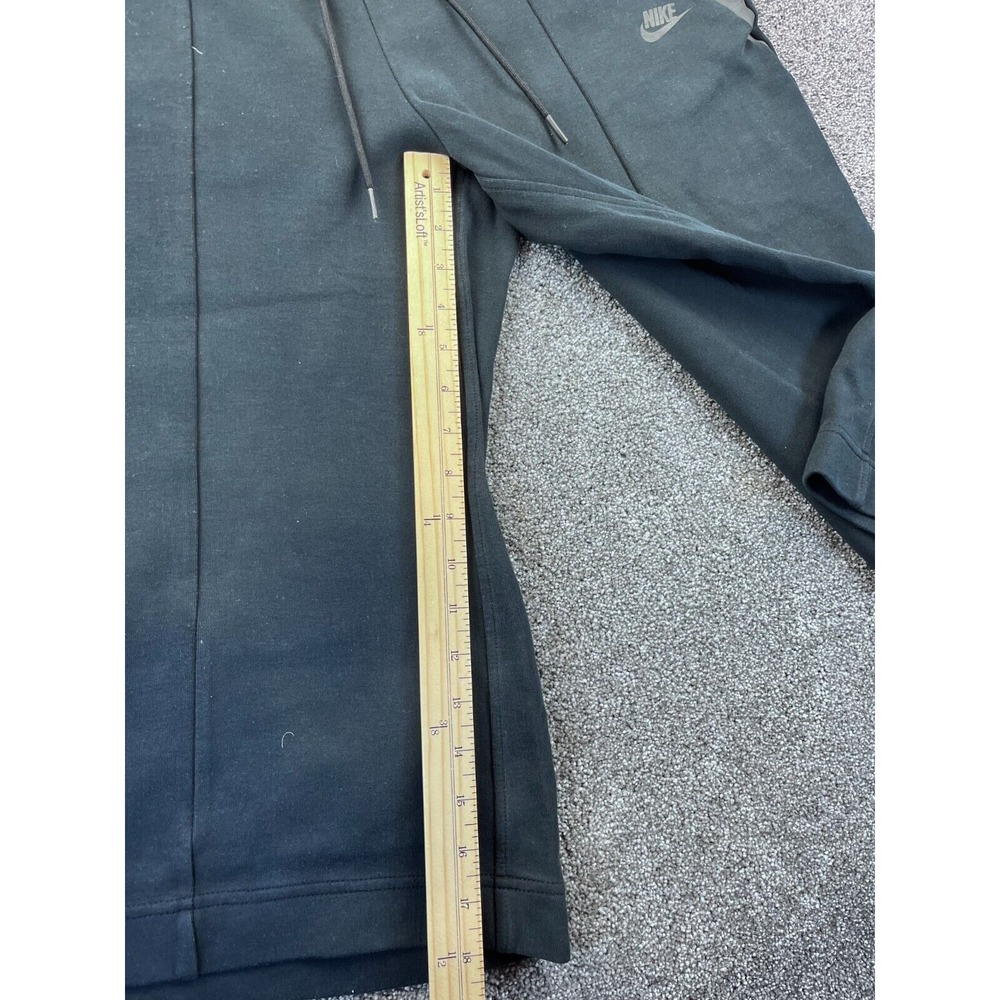 Nike Sweatpants Women Medium Capri Wide Leg Sportswear Tech Fleece Pant‎ Black - Picture 8 of 13
